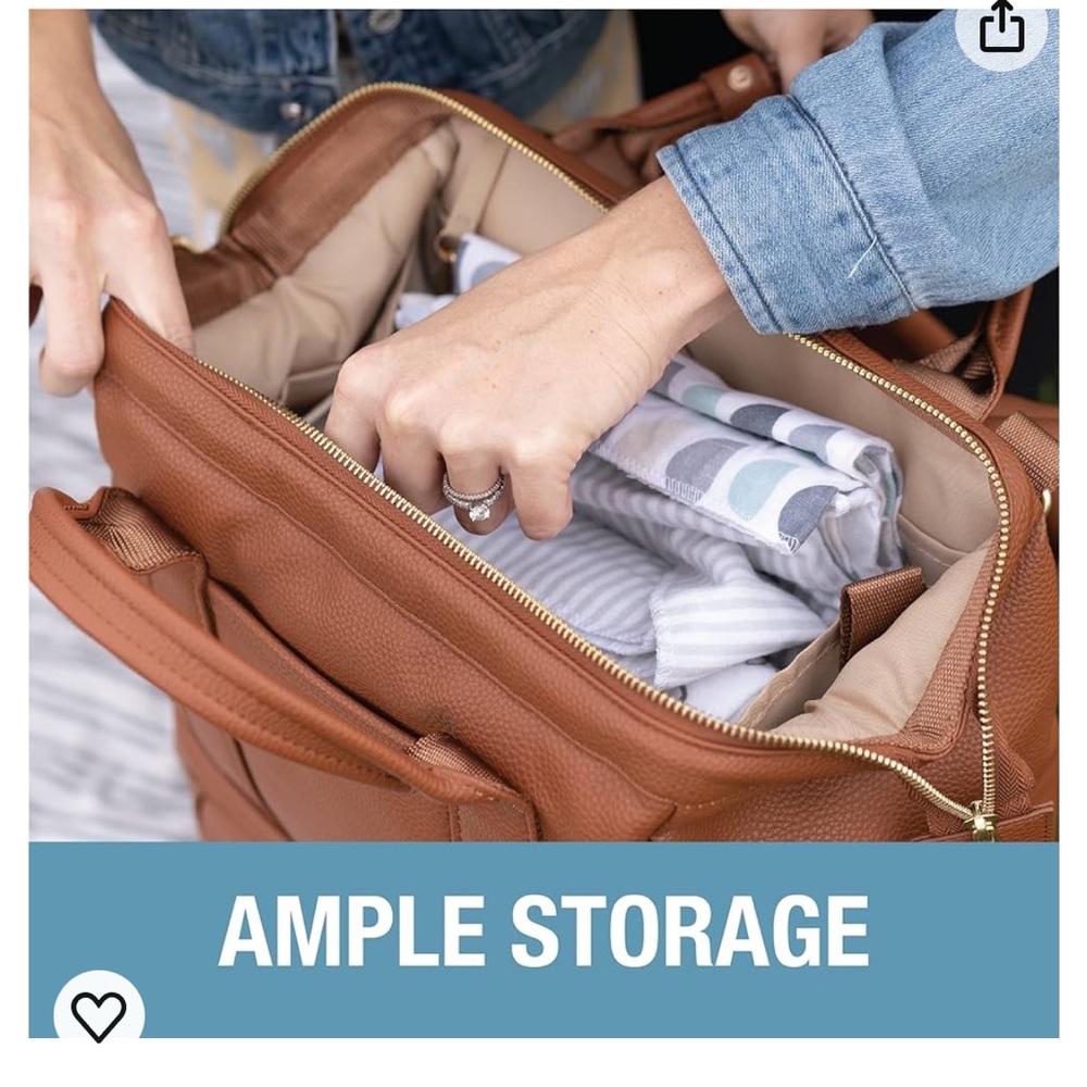 Lily diaper backpack with handles bundle-brown - Picture 2 of 5